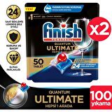 Finish Quantum 100 Yıkama Tablet Bulaşık Makinesi Deterjanı 2x50 Adet 
